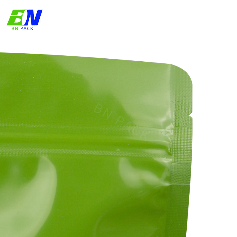 Les biodégradables compostables tiennent le matériel en plastique transparent de PLA de poche avec la tirette