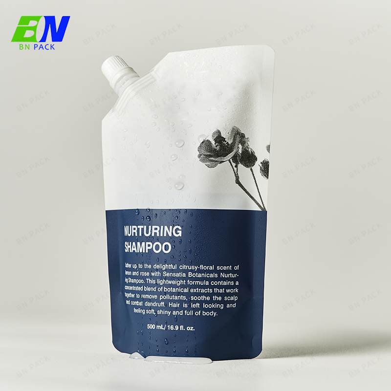 500ml 1L 2L 3L papier kraft rempli de sachets de bec d'emballage de boisson liquide imprimés sur mesure